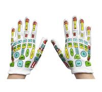 Befeixue Guantes de reflexología,Herramientas de reflexología para manos,Herramientas de reflexología de manos - Guantes de masaje y spa para manos Activación de puntos de acupuntura para, tabla de