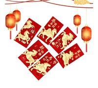 Befeixue Sobres de Dinero, Gran Papel De Oro En Relieve, Año Del Caballo Sobres Rojos 2026, Para Matrimonio Compromiso Cumpleaños Festival De Primavera Boda Mujeres Niñas Adolescentes