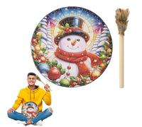 Befeixue Tambor de mano de chamán,Tambor de chamán, Tambor chamán sanador de sonido navideño de 10 pulgadas con baqueta, Decoraciones para el hogar, herramienta de sanación con sonido para la