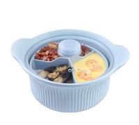 Befeixue Vaporera Para Microondas - Con Olla Con Asa Y Compartimento,Grande Cuenco De Silicona Para Vaporera De Microondas | Para Horno Freidora De Aire Comida Bebé Verduras Pasta Mariscos Cocina