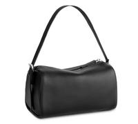 befen Bolso Bandolera de Piel Auténtica para Mujer, Bolso Hobo Mini de Hombro, Bolso Cilíndrico Pequeño de Piel con Protección RFID y dos Correas