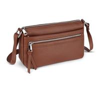 befen Bolso Bandolera Mujer de Piel Auténtica Bloqueo RFID Bolso Cruzado Mujer Bandolera con Correa Ajustable para Compras, Viaje y Trabajo