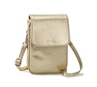 befen Bolso Bandolera Mujer Pequeño de Cuero Genuino Bloqueo RFID Bolso Bandolera Móvil, Bolso Cruzado para Teléfono Celular