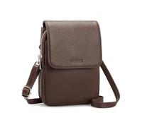 befen Bolso Bandolera Mujer Pequeño de Cuero Genuino Bloqueo RFID Bolso Bandolera Móvil, Bolso Cruzado para Teléfono Celular