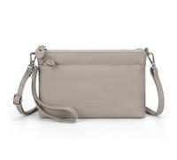 befen Bolso cruzado de piel auténtica para mujer, bolso pequeño para teléfono, bolso de hombro RFID, bolsos de mano para mujer con 2 correas, gris