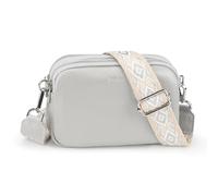 befen Bolso cruzado de piel auténtica para teléfono para mujer, bolso pequeño para cámara, bolso de hombro con bolsillos multifuncionales, plateado, Western