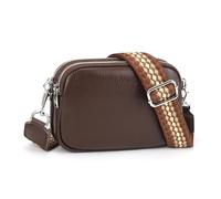 befen Bolso cruzado de piel auténtica para teléfono para mujer, bolso pequeño para cámara, bolso de hombro con bolsillos multifuncionales, café, Utilidad