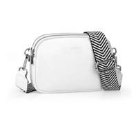 befen Bolso cruzado de piel auténtica para teléfono para mujer, bolso pequeño para cámara, bolso de hombro con bolsillos multifuncionales, BLANCO 1, Minimal