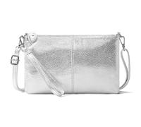 befen - Bolso de piel auténtica para mujer. pequeño bolso bandolera con ranuras para tarjetas de bloqueo RFID