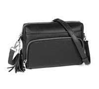 befen Bolso de Piel Genuina de Mujer con Bloqueo RFID Bolso Bandolera Mediano de Mujer con Monedero Integrado, Bolso Crossbody con Correa de Hombro Ajustable y Removible