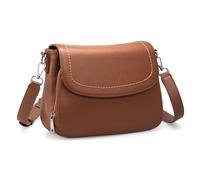 befen Bolsos Bandolera de Cuero Auténtico para Mujer con Monedero RFID Incorporado - Bolso Medio Tipo Silla de Montar - Bolso de Cruz