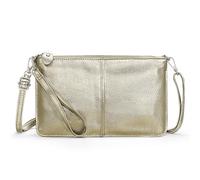 befen Pequeños bolsos cruzados de piel auténtica para mujer, cartera de mano, Gold