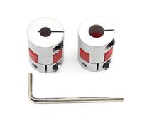 Befenybay 2 piezas de 6 mm a 8 mm de diámetro de acoplamiento de eje flexible de aluminio, 20 mm de longitud, 25 mm, conector flexible para impresora 3D, máquina CNC y servo motor escalonado