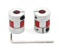Befenybay 2 piezas de 8 mm a 8 mm de diámetro de acoplamiento de eje flexible de aluminio, 20 mm de longitud, conector flexible para impresora 3D, máquina CNC y servo motor escalonado (8 x 8 mm)