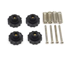 Befenybay 4 tuercas de nivelación de giro manual mejoradas de 22 mm de diámetro + 4 resortes de cama caliente + 4 tornillos M3 x 35 mm para impresora 3D ANYCUBIC Mega Hot Bed/plataforma