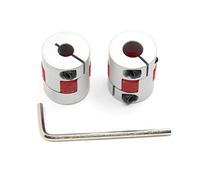 Befenybay Acoplamiento flexible de eje flexible de ciruela de aluminio de 6,35 mm a 8 mm D20 L25 Conector de Acoplador flexible para impresora 3D Máquina CNC y motor servo escalonado
