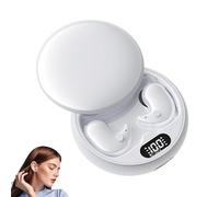 Befoore Auriculares Invisibles - Mini estéreo, pequeños y Ligeros for Dormir | Solución inalámbrica de Sonido Secreto con Pantalla LED(White)