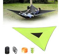 Befoore Hamaca de Camping Air Triangle, portátil for Varias Personas (Adultos y niños), Familiar, con Capacidad máxima de 300 kg for 1-3 Adultos y niños.(Green,3m)