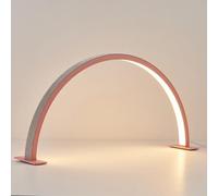 Befoore Lámpara de media luna for mesa de manicura, lámpara LED regulable con controlador for manicura, extensiones de pestañas, cuidado de la piel y tatuajes.(Pink,800mm)