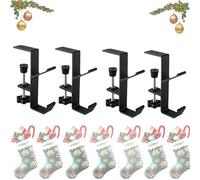 Before Hatched Garland Hangers, 2 in 1 Garland and Stocking Hangers, BeforeHatched Garland Hangers, Fireplace Stocking and Garland Hanger (4,Black)