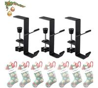 Before Hatched Garland Hangers, 2 in 1 Garland and Stocking Hangers, BeforeHatched Garland Hangers, Fireplace Stocking and Garland Hanger (3,Black)