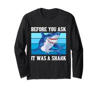 Before You Ask It Was A Shark Funny Design Manga Larga