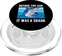 Before You Ask It Was A Shark Funny Design PopSockets PopGrip para MagSafe