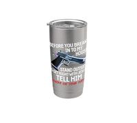 Before You Break Into My House Stand Outside - 2nd Amendment Vaso térmico de acero inoxidable de doble pared
