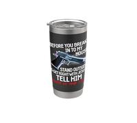Before You Break Into My House Stand Outside - 2nd Amendment Vaso térmico de acero inoxidable de doble pared