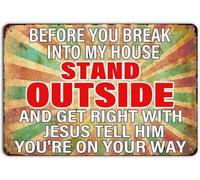 Before You Come In Be Prepared Vintage Metal Sign Cafe Decor 8 X 12 in