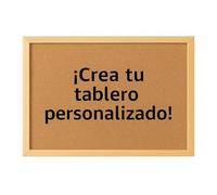 BeFreeX - Tablero de corcho natural con marco de madera de pino 40 x 30 cm, tablón de anuncios con señalizadores y kit de montaje. Opción estándar y personalizado