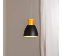 BEGA Lámpara colgante LED Studio Line 51229, negro/latón, Ø 20 cm