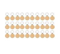 Begchy 30 Unids de Madera Redondo en DIY Llaveros de Madera Llaveros Regalos