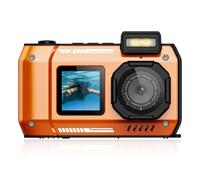 Begchy Cámara Impermeable D50 Pantalla Dual Selfie Deportes Al Aire Libre HD Buceo Bajo el Agua IP68 10 Metros Impermeable para Nadar,A