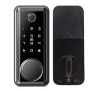 Begchy Cerradura electrónica para puerta Tuya Lock con cerradura de huella dactilar, entrada sin llave con aplicación , desbloqueo remoto