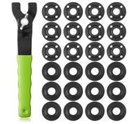 Begchy Juego de llaves para amoladora angular, 25 piezas, 5/8-11, llave de contratuerca de metal, herramientas de accesorio para amoladora angular