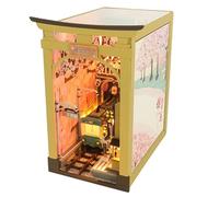 Begchy Serie Book Nooks Historias en Libros Muebles de Casa en Miniatura de Madera Hechos A Mano -Holiday Doll House