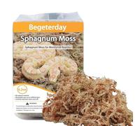 Begeterday Musgo de Sphagnum natural para reptiles, sustrato ideal para mantener la humedad de serpientes, tortugas y otros reptiles, ideal para terrarios para reptiles y anfibios