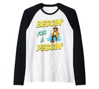 Beggin' For A Peggin' Funny Pirata Ofensiva Inapropiada Camiseta Manga Raglan
