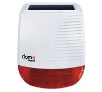 Beghelli - Sirena de Alarma Exterior Dom-e autoalimentada a batería, Dispositivo antirrobo para Sistema de Alarma de casa, domótica Inteligente, Accesorio Adicional Central, Panel Solar, aplicación