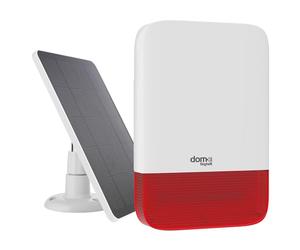 Beghelli - Sirena de Exterior Dom-en, inalámbrica, alimentación Solar 10 W y Red 230 V, tecnología Lora, para Central Dom-e cód. 60105, IP65, señalización Luminosa y Sonora