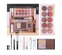 Beginner Makeup Set, Full Cosmetic Kit, Everyday Attraction Made Simple, 11-Piece Collection with Mascara, Concealer, Eyeshadow Palette, Lipstick, Ideal for Girls, Teens, Birthdays, Parties, Shopping