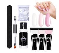 Beginner Nail Builder Kit, Durable Extension Set, Easy Apply Nail Strengthening System, Flexible Sculpting Gel Formula, Glossy Finish Enhancement Kit, Beauty Manicure Tool For Salon Use