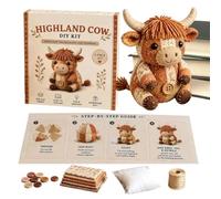 Beginner Quilting Kit - 7.68 Inches, Cow Theme Sewing Set, Handmade Craft Kit | DIY Stitching Project, Art Activity Supplies, Creative Gift For Home, Party, Birthday, School Workshop And Travel