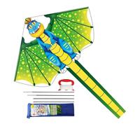 Beginners Beach Kite - Easy Fly Single Line Flyer for Family | Tear-Resistant Nylon Fabric Plus Ergonomic D-Handle Winder & 328ft Tangle-Free Line for Kids, Parents and Backyard Fun
