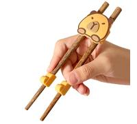 Beginners Practice Chopsticks - Dedo Position Guide Tool, Kids Learning Tableware,Cute Cartoon Wildlife | Silicon Trainer Attachments, Preschoolers Boys Girls Students Training Dining Gadgets