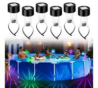 Begonia 6 unidades de iluminación solar para piscina Intex Frame Poolbeleuchtung accesorios para la piscina de pie - impermeable LED Licht Teichbeleuchtung Fenbeleuchtung für Outdoor Garten Pool Bar