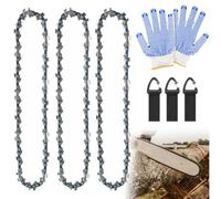Begonia Cadenas de sierra de 3 x 25 cm LP 40 enlaces de transmisión cadena de retorno de 1,1 mm cadena de repuesto para motosierra de espada de 25 cm, compatible con Oregon, Einhell GH-EC1835, Dolmar