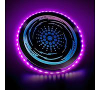Begonia Disco de frisbee luminoso, juguete con 42 luces LED, disco volador de colores, regalo para niños y adultos, deportes de diversión al aire libre (dos pilas de botón CR2016 integradas)