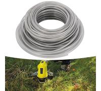 Begonia Hilo de corte de 2,4 mm x 50 m con núcleo de metal, hilo de alambre de acero, desbrozadora de hilo de nailon de acero para desbrozadora, hilo de corte Makita para hierba, jardín, hierba y